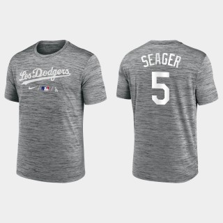 Men's Los Angeles Dodgers Corey Seager Anthracite 2021 City Connect Practice T-Shirt