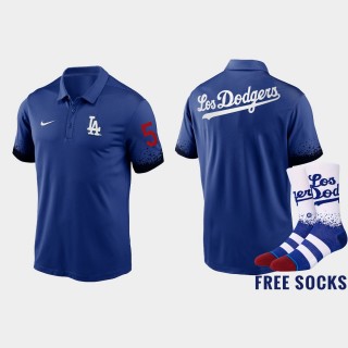Los Angeles Dodgers Corey Seager Royal City Connect Free Socks Polo