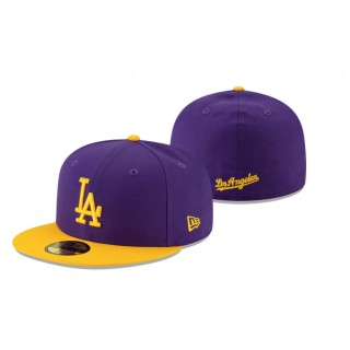 Dodgers Crossover Purple Gold 59FIFTY Cap