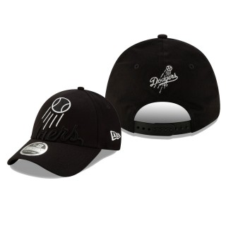 Los Angeles Dodgers Black Elements Monochrome Logo Stretch Snapback 9FORTY Adjustable Hat