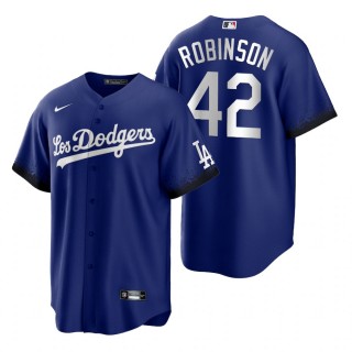 Los Angeles Dodgers Jackie Robinson Royal 2021 City Connect Replica Jersey