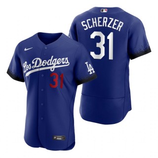 Men's Los Angeles Dodgers Max Scherzer Royal 2021 City Connect Authentic Jersey
