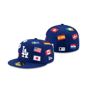 Dodgers All Over Flag 59FIFTY Fitted Royal Hat