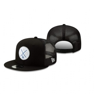 Los Angeles Dodgers Black Vert Trucker 9FIFTY Adjustable Hat