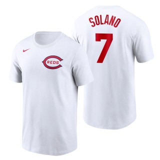 Men's Cincinnati Reds Donovan Solano White 2022 Field of Dreams T-Shirt