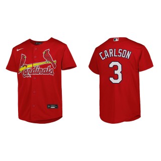 Dylan Carlson Youth St. Louis Cardinals Red Alternate Replica Jersey