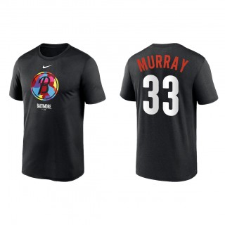Eddie Murray Baltimore Orioles Black 2023 City Connect Large Logo T-Shirt