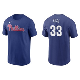 Men's Philadelphia Phillies Edmundo Sosa Royal Name & Number T-Shirt