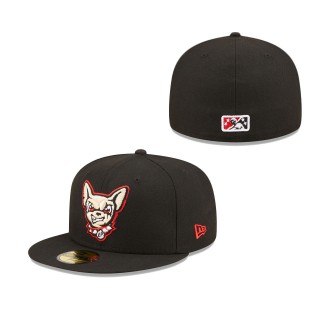 El Paso Chihuahuas Black Authentic Collection 59FIFTY Fitted Hat