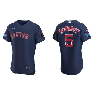Enrique Hernandez Boston Red Sox Navy 2022 Little League Classic Alternate Authentic Jersey