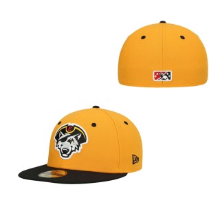 Men's Erie SeaWolves Gold Authentic Collection Team Alternate 59FIFTY Fitted Hat