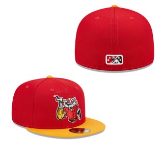 Erie SeaWolves Red Yellow Marvel x Minor League 59FIFTY Fitted Hat