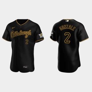Erik Gonzalez Pittsburgh Pirates Authentic Alternate Jersey - Black
