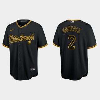 Pittsburgh Pirates Erik Gonzalez Replica Baseball Jersey - Black