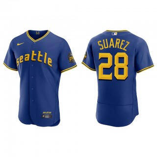 Eugenio Suarez Seattle Mariners Royal 2023 City Connect Authentic Jersey