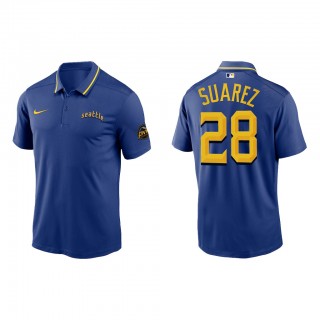 Eugenio Suarez Seattle Mariners Royal 2023 City Connect Knit Performance Polo