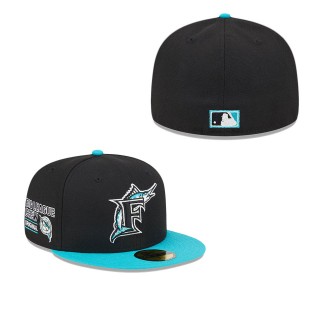 Florida Marlins Black Big League Chew Team 59FIFTY Fitted Hat
