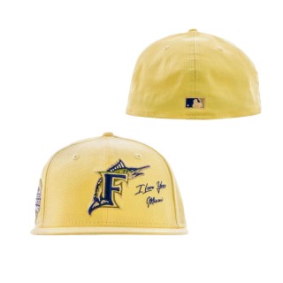 Florida Marlins Canary Yellows 59FIFTY Fitted Cap