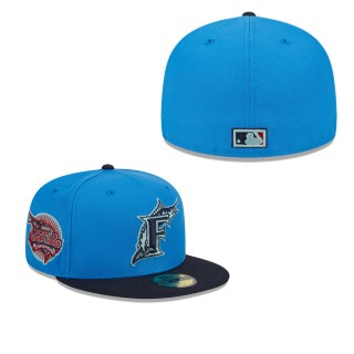 Florida Marlins Royal 59FIFTY Fitted Hat