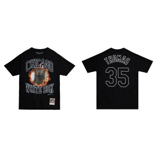 Frank Thomas Chicago White Sox Black Flame T-Shirt
