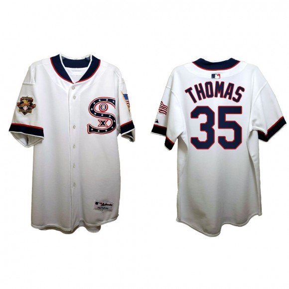 Frank Thomas Chicago White Sox 1917 Throwback Independence Day Stars Stripes Jersey