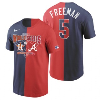 Atlanta Braves Freddie Freeman Charcoal 2021 World Series Matchup Split T-Shirt
