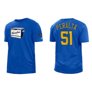 Freddy Peralta Brewers Royal 2022 City Connect T-Shirt