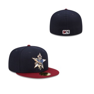 Frisco RoughRiders Navy Maroon Marvel x Minor League 59FIFTY Fitted Hat