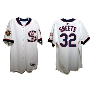 Gavin Sheets Chicago White Sox 1917 Throwback Independence Day Stars Stripes Jersey