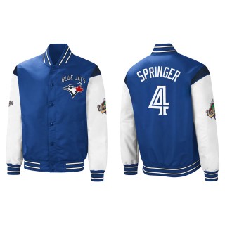 George Springer Toronto Blue Jays Royal 2x World Series Champions Complete Game Full-Snap Jacket