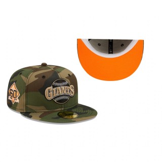 San Francisco Giants Camo 60th Anniversary Flame Undervisor 59FIFTY Hat