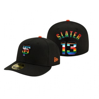 Giants Austin Slater Black 2021 Pride Month Hat