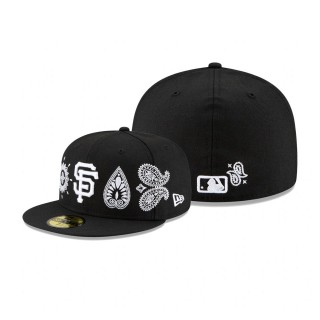 Giants Paisley Elements 59FITY Fitted Black Hat