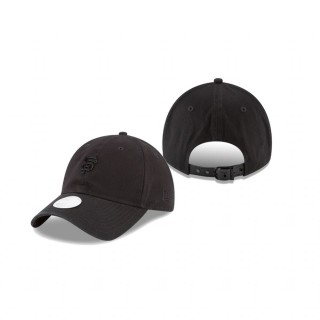 San Francisco Giants Black Blackout Collection Micro Matte 9TWENTY Adjustable Hat