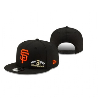 San Francisco Giants Black Championship Title 9FIFTY Snapback Hat