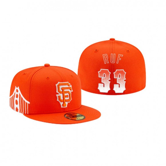 Giants Darin Ruf 2021 City Connect 59FIFTY Orange Hat