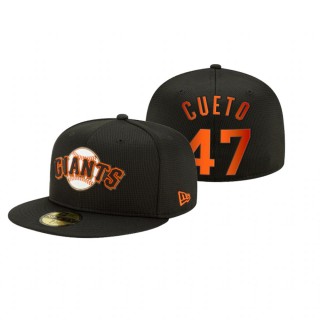 Giants Johnny Cueto Black 2021 Clubhouse Hat