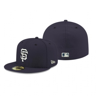 Giants Navy Logo 59Fifty Fitted Hat