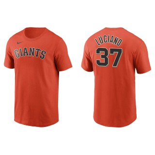Marco Luciano Giants Orange Name & Number T-Shirt