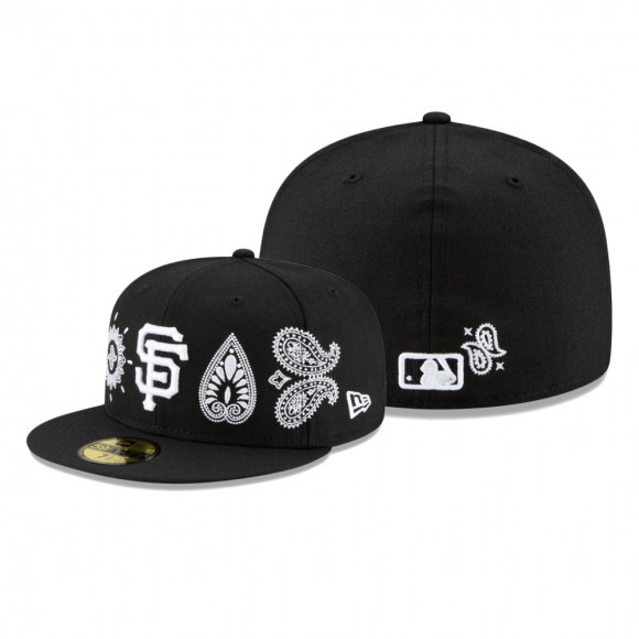 Giants Paisley Elements Black 59FIFTY Fitted Cap