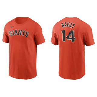 Patrick Bailey Giants Orange Name & Number T-Shirt