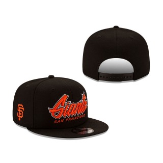 Giants Slab Snapback Hat Black