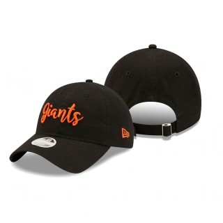 Giants Black Team Script Hat