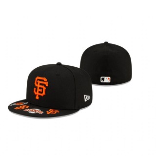 Giants Black Visor Hit 59Fifty Fitted Hat