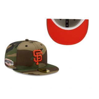 San Francisco Giants Camo Woodland Undervisor 2014 World Series Patch 59FIFTY Hat