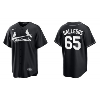 Men's St. Louis Cardinals Giovanny Gallegos Black White Replica Official Jersey