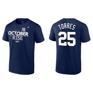 Gleyber Torres New York Yankees Navy 2022 Postseason Locker Room T-Shirt