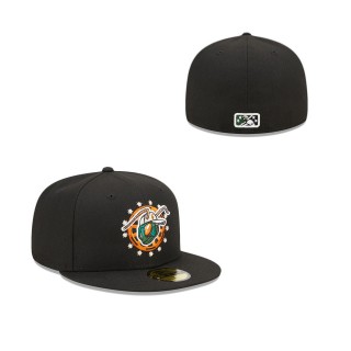 Greensboro Grasshoppers Black Marvel x Minor League 59FIFTY Fitted Hat