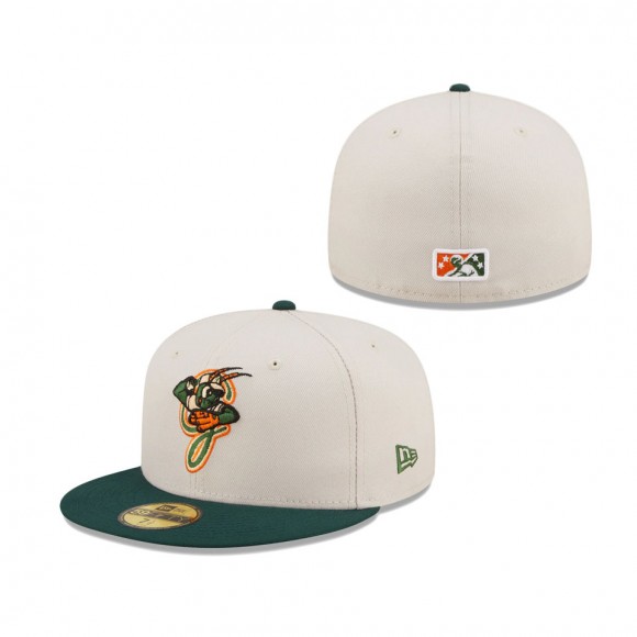 Men's Greensboro Grasshoppers Natural Authentic Collection 59FIFTY Fitted Hat
