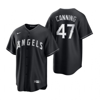 Angels Griffin Canning Nike Black White Replica Jersey